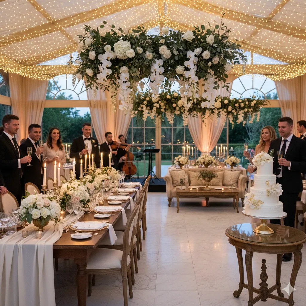 Elegant wedding reception style inspiration